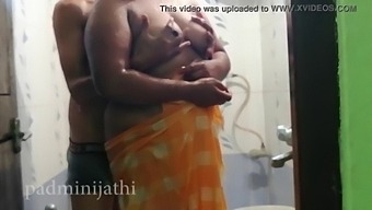 Indian Lovers Enjoy Shower Sex On Their First Night