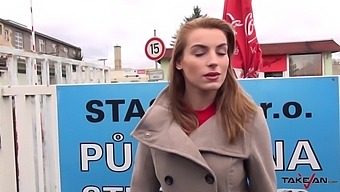 Public Secretary Gets Covered In Cum From Large Penis Of Multiple Men