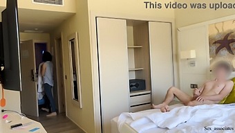 Hotel Maid Gets Involved In Jerking Off Session With Exhibitionist