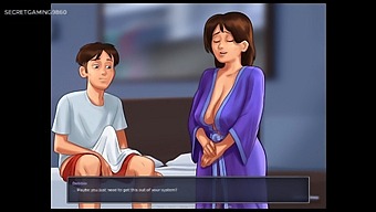 Summer Story - Stepson Gets Caught Masturbating By His Well-Endowed Mature Stepmother