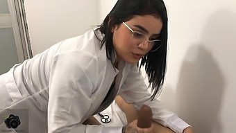 Spanish Doctor With A Big Ass Treats Patient'S Erectile Dysfunction With Oral Sex