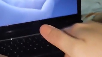 Spanish-Speaking Woman Enjoys Self-Pleasure While Watching And Reacting To Male Videos
