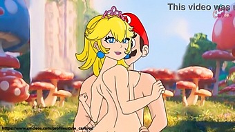 Princess Peach And The Super Mario Brothers In A Steamy Encounter